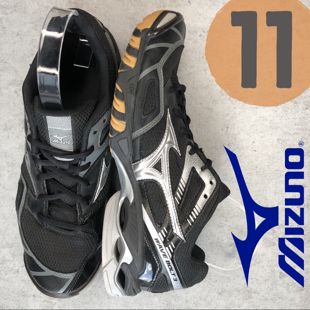 Mizuno Wave Bolt 3 Black & Silver Volleyball 11